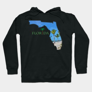 Florida State Outline (Key West Beach) Hoodie